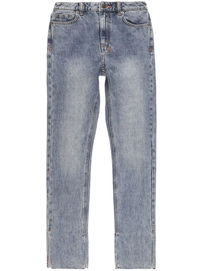 Mid-Rise Straight Jeans