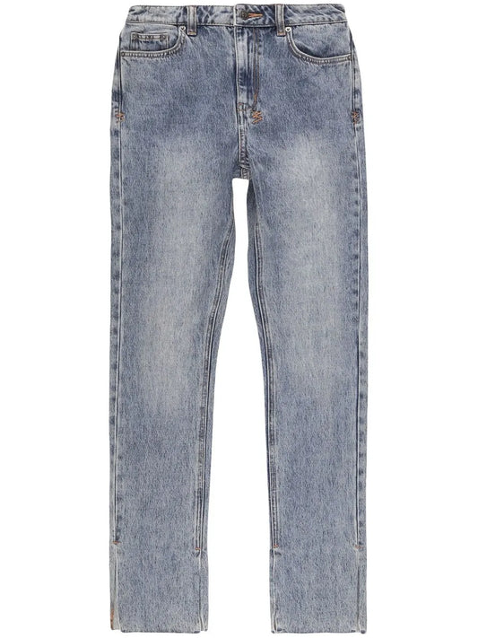 Mid-Rise Straight Jeans