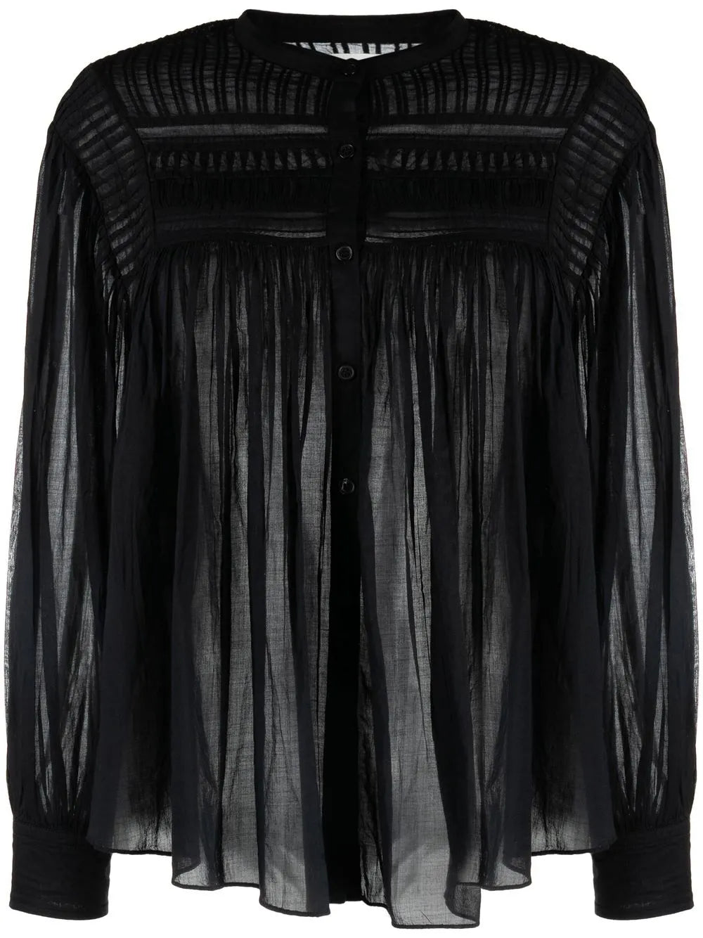Plalia Pleated Cotton Blouse