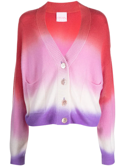 Ombre Button-Up Cardigan