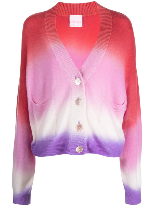 Ombre Button-Up Cardigan