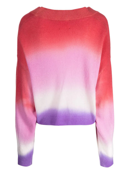Ombre Button-Up Cardigan