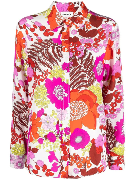 Floral Print Buttoned Shirt