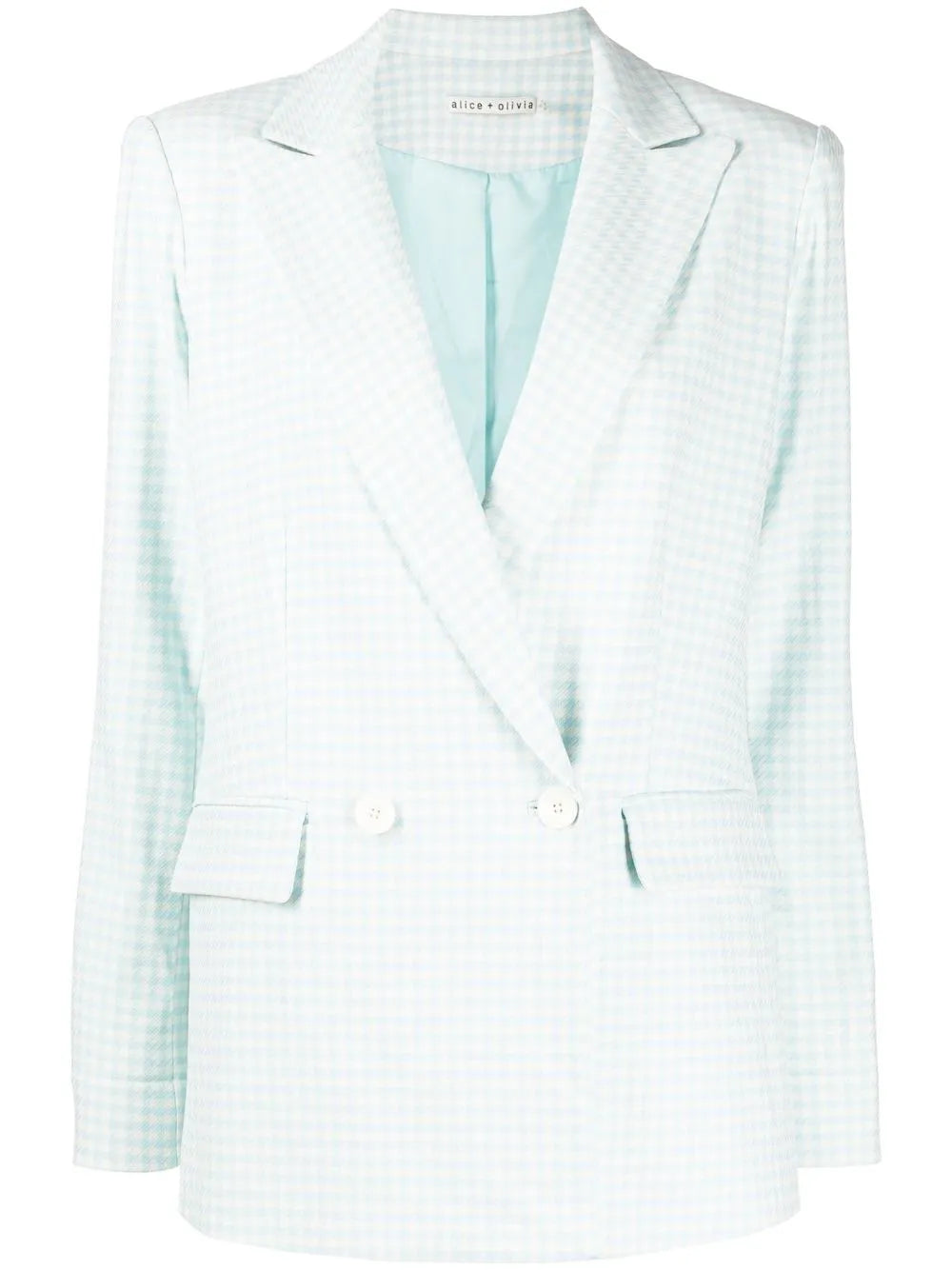 Justin Houndstooth-Pattern Double-Breasted Blazer