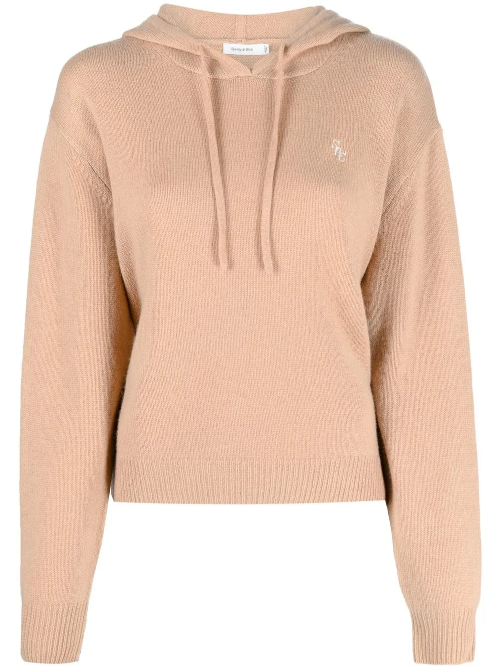 Fine Knit Drawstring Hoodie