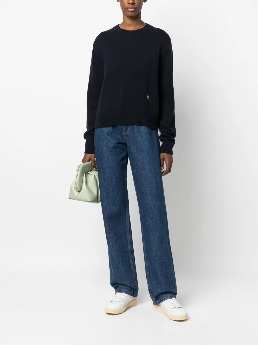 Logo-Embroidered Crew-Neck Jumper