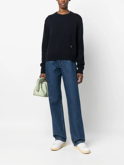 Logo-Embroidered Crew-Neck Jumper