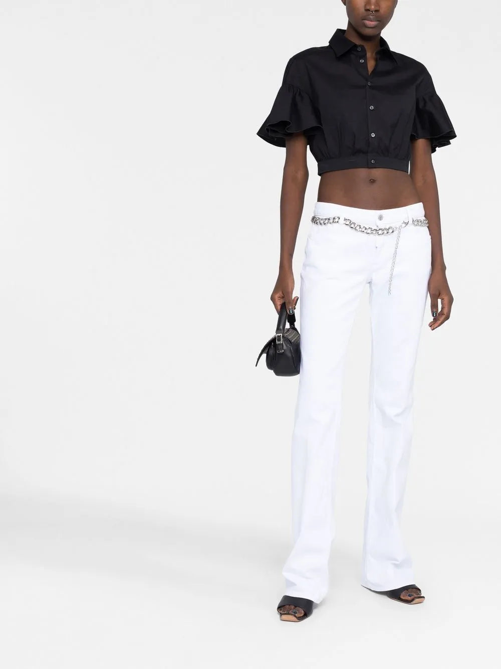 Mid-Rise Flared Jeans