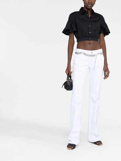 Mid-Rise Flared Jeans