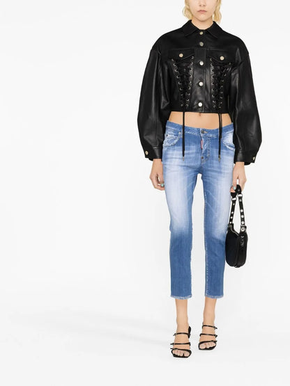Jennifer Low-Rise Cropped Jeans