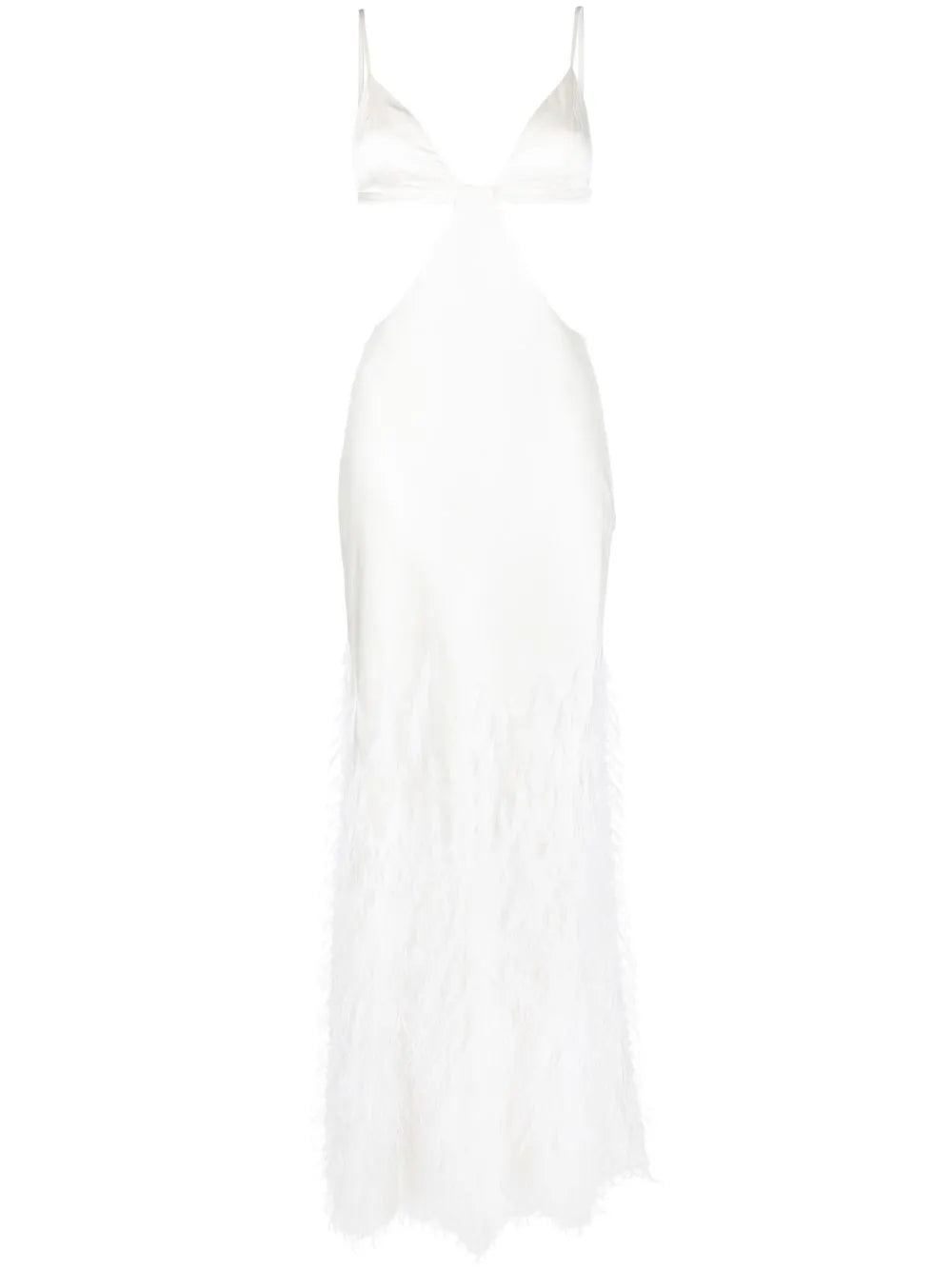 Raisa Feather-Embellished Gown