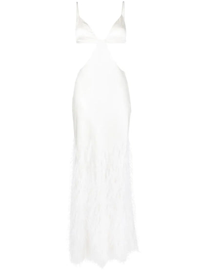 Raisa Feather-Embellished Gown