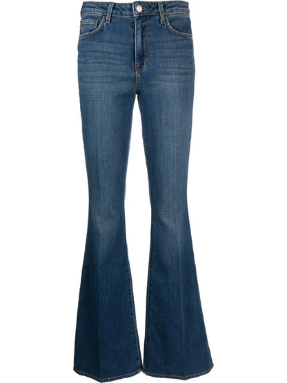 Mid-Rise Flared Jeans