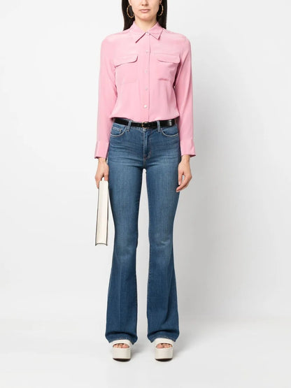 Mid-Rise Flared Jeans
