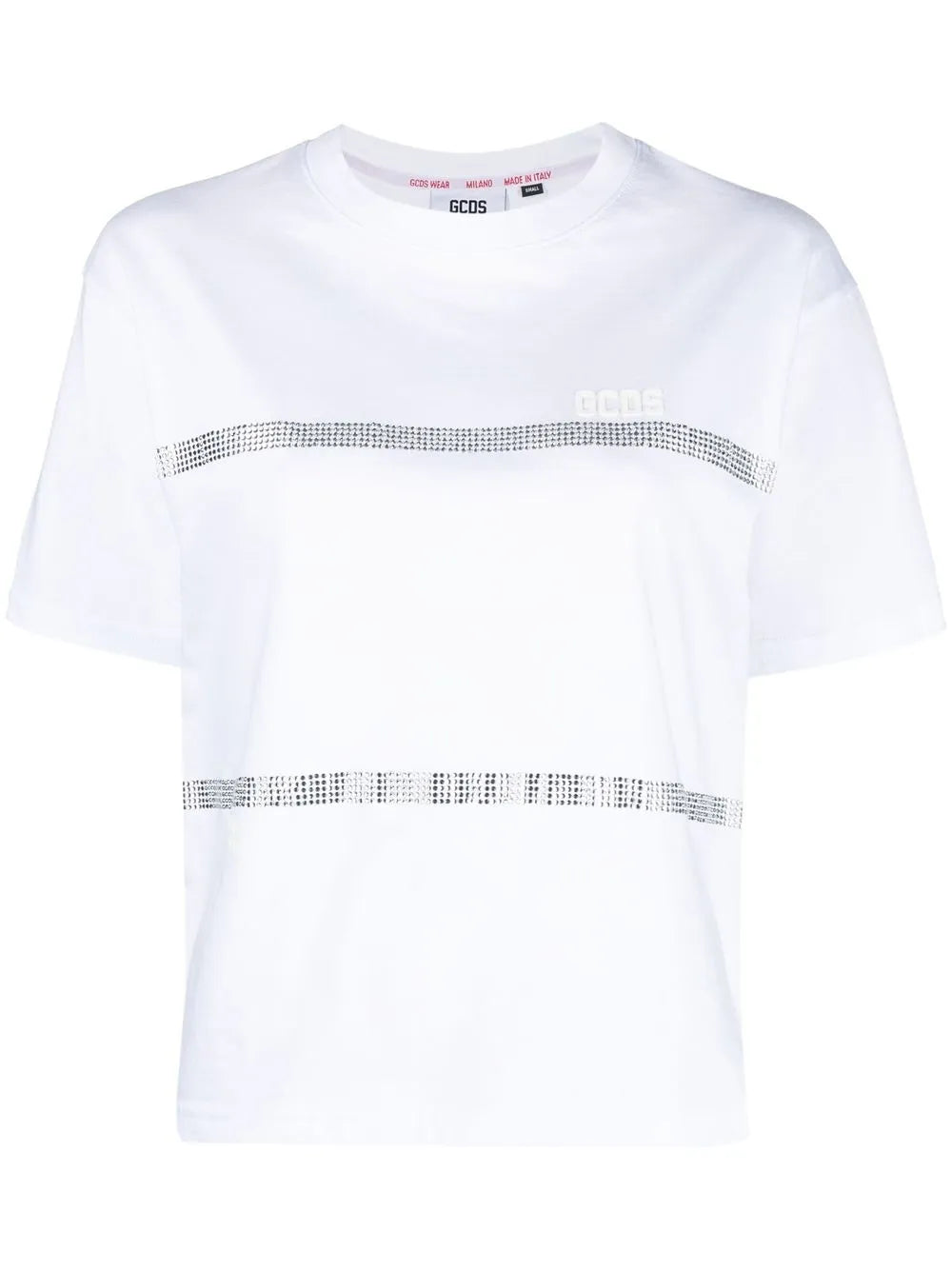 Rhinestone-Striped T-Shirt