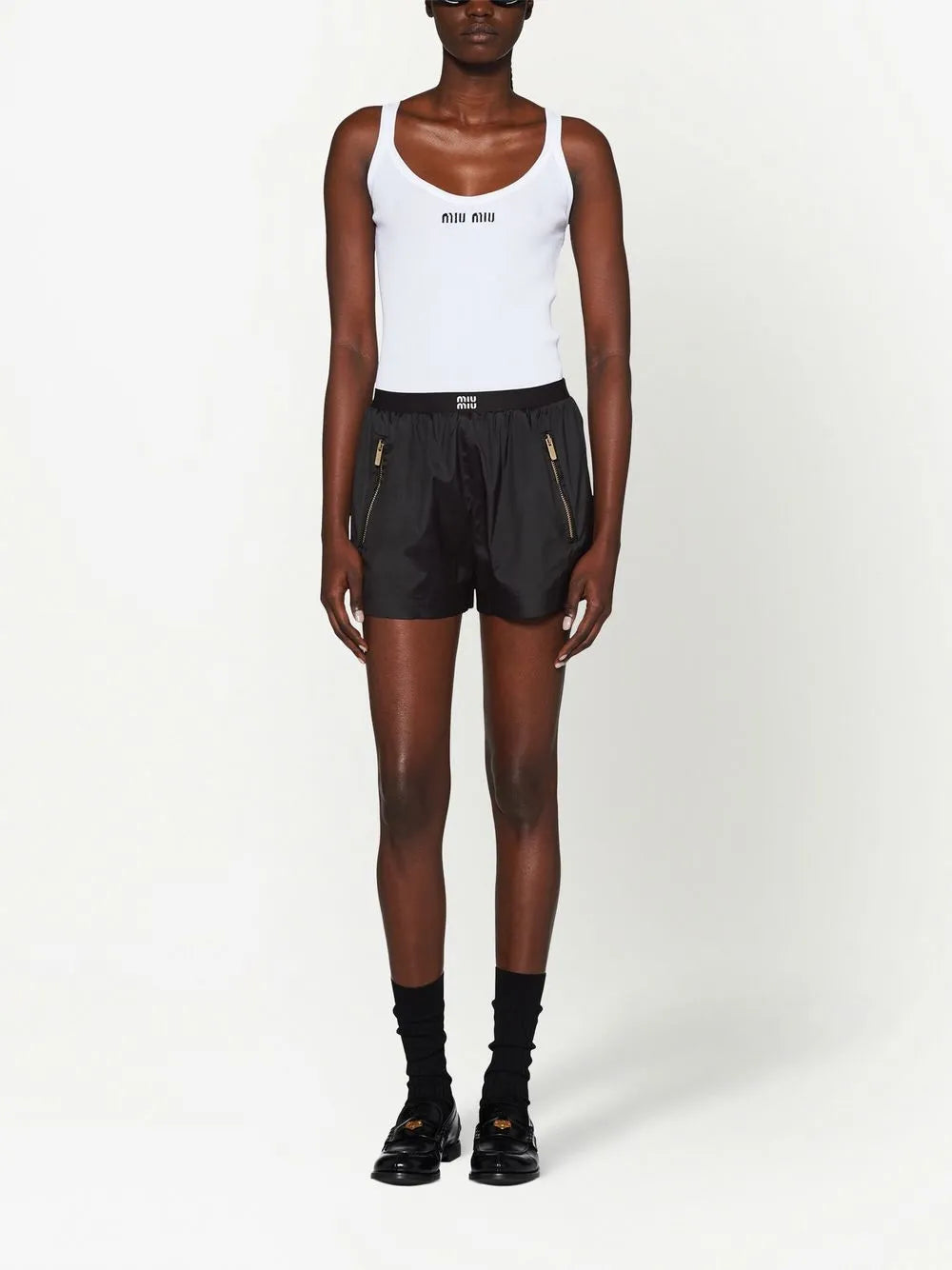 Ribbed Knit Cotton Tank Top