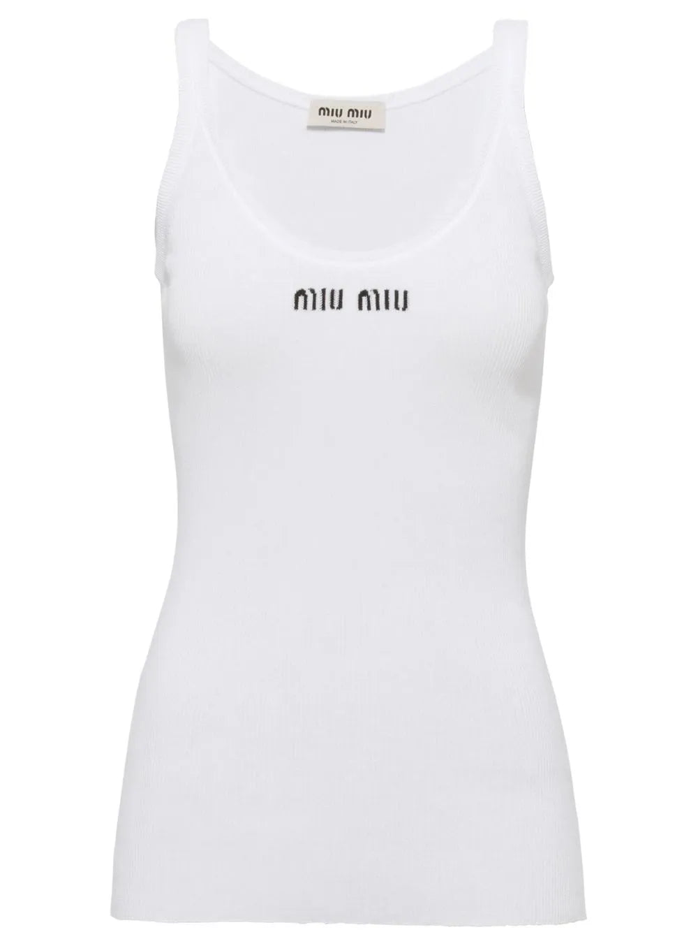 Ribbed Knit Cotton Tank Top