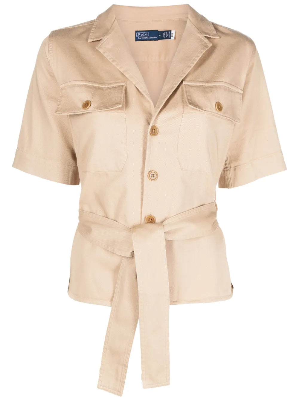 Tied-Waist Cotton Shirt