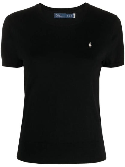 Logo-Embroidered Knitted T-Shirt