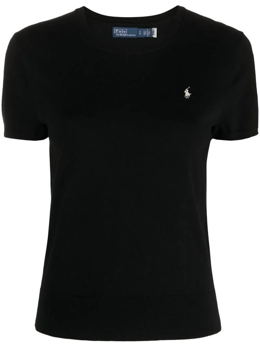 Logo-Embroidered Knitted T-Shirt