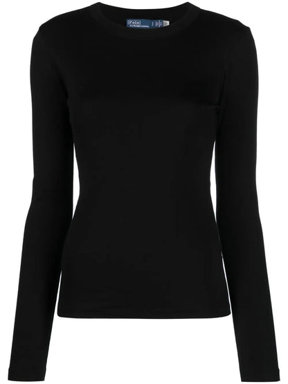 Long-Sleeve Round-Neck Top