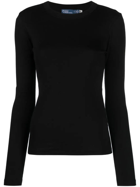 Long-Sleeve Round-Neck Top