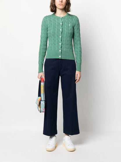 Wide-Leg Cropped Chinos
