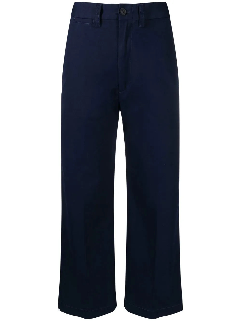 Wide-Leg Cropped Chinos