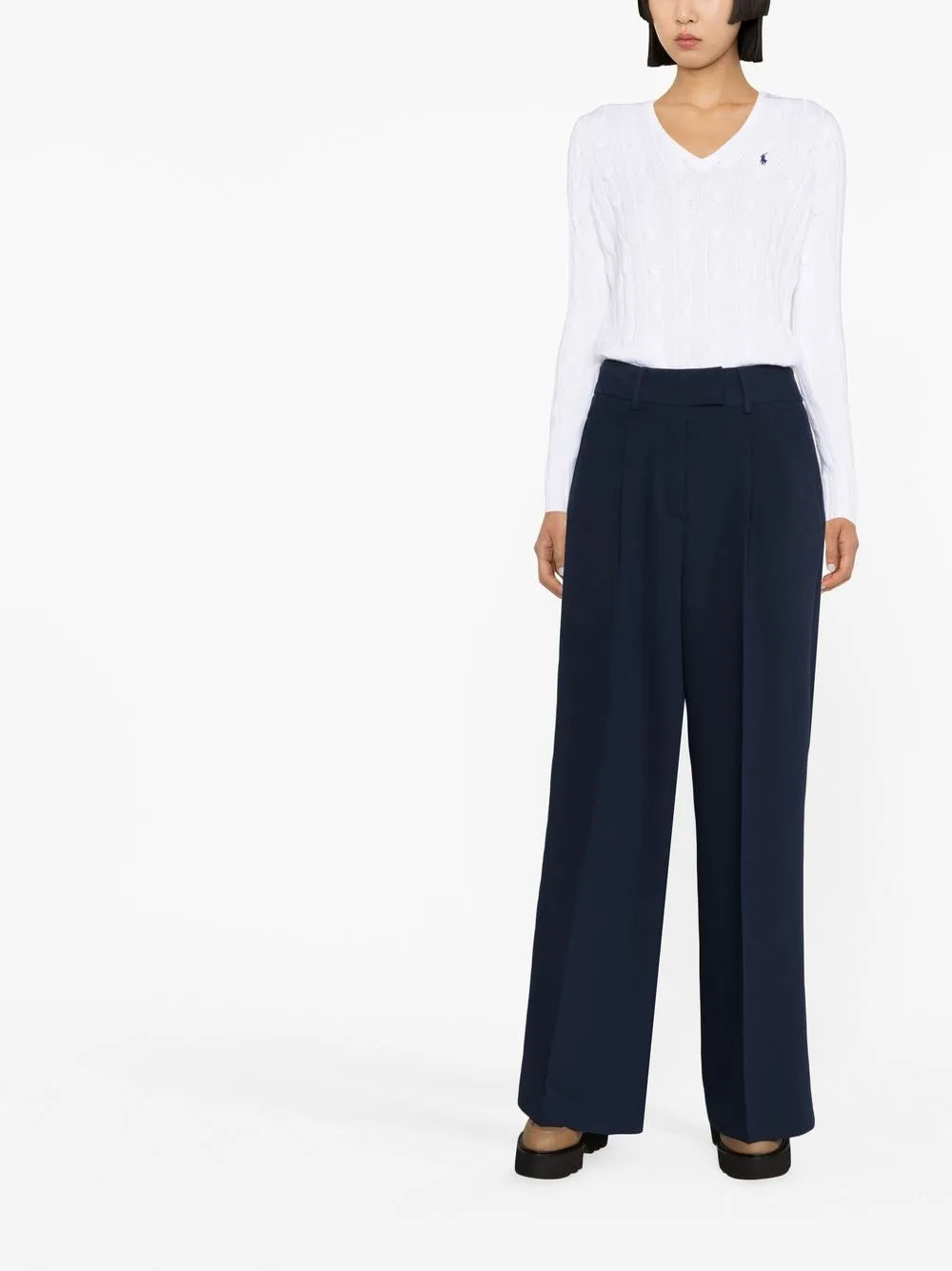 Kimberly Polo Pony Cable-Knit Jumper