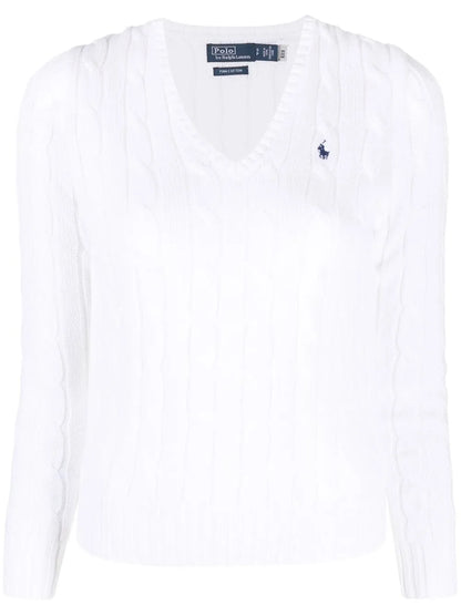 Kimberly Polo Pony Cable-Knit Jumper