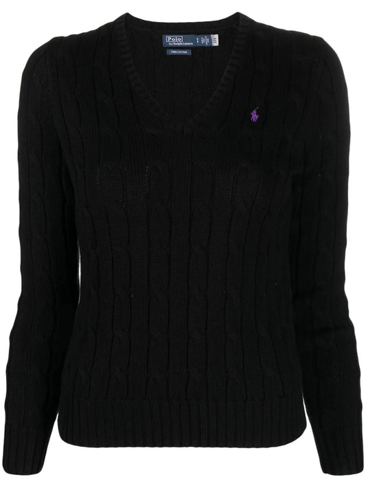 Kimberly Polo Pony Cable-Knit Jumper