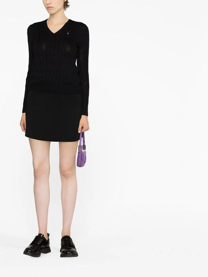 Kimberly Polo Pony Cable-Knit Jumper