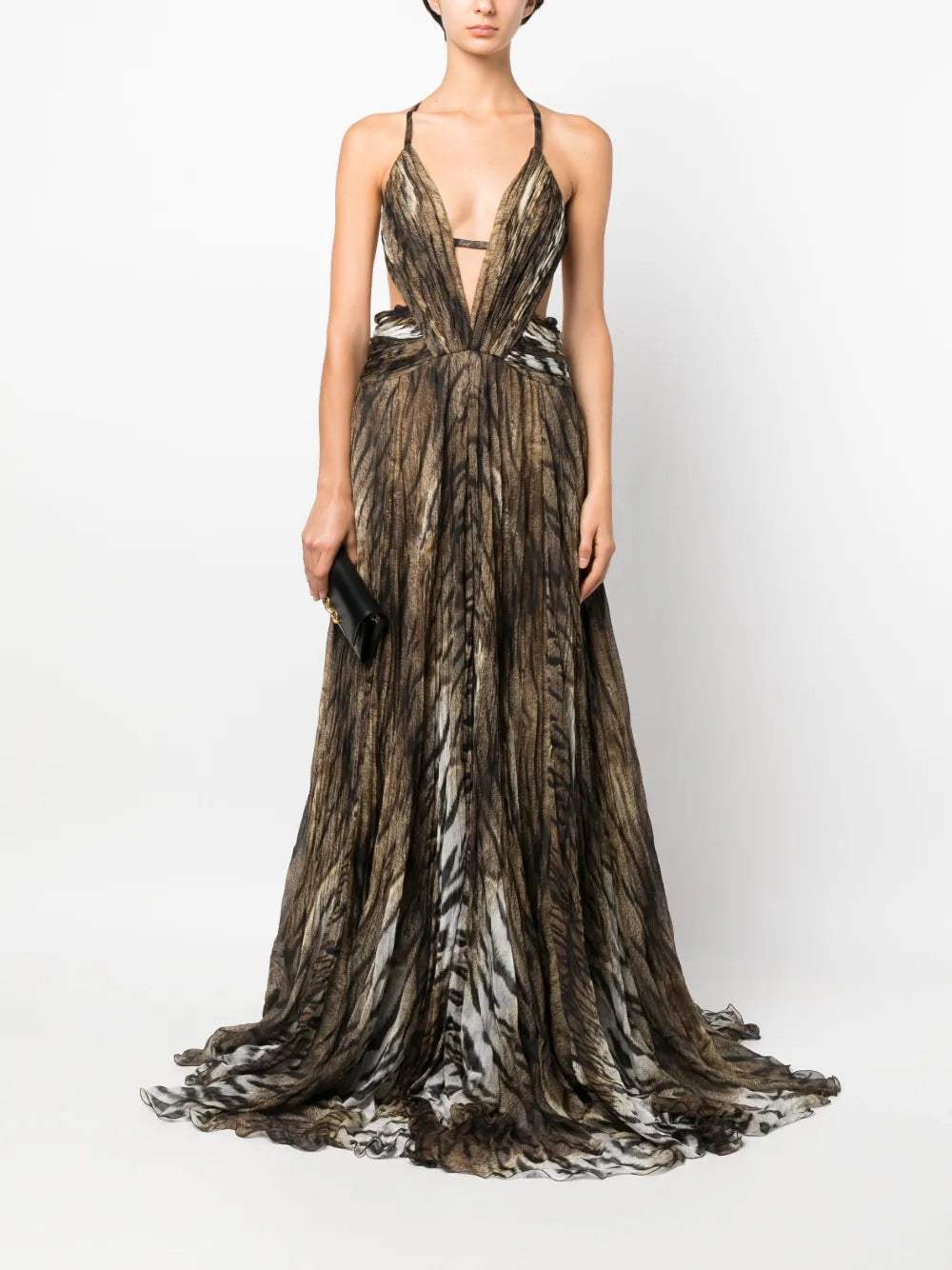 Deep V-Neck Maxi Dress