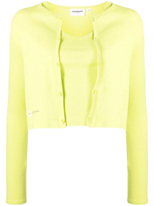 Double-Layer Cardigan Top