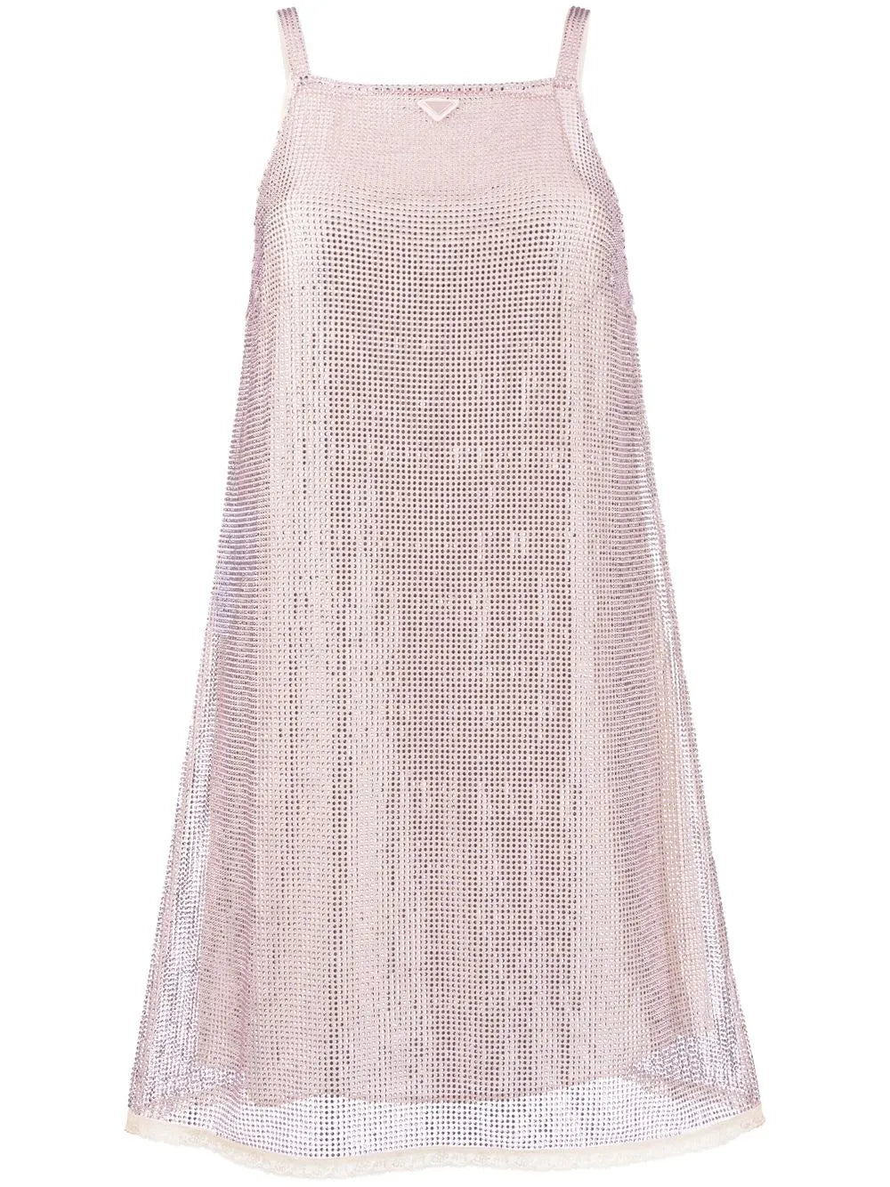 Rhinestone-Embellished Mesh Minidress