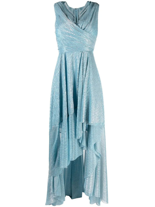V-Neck Draped Gown