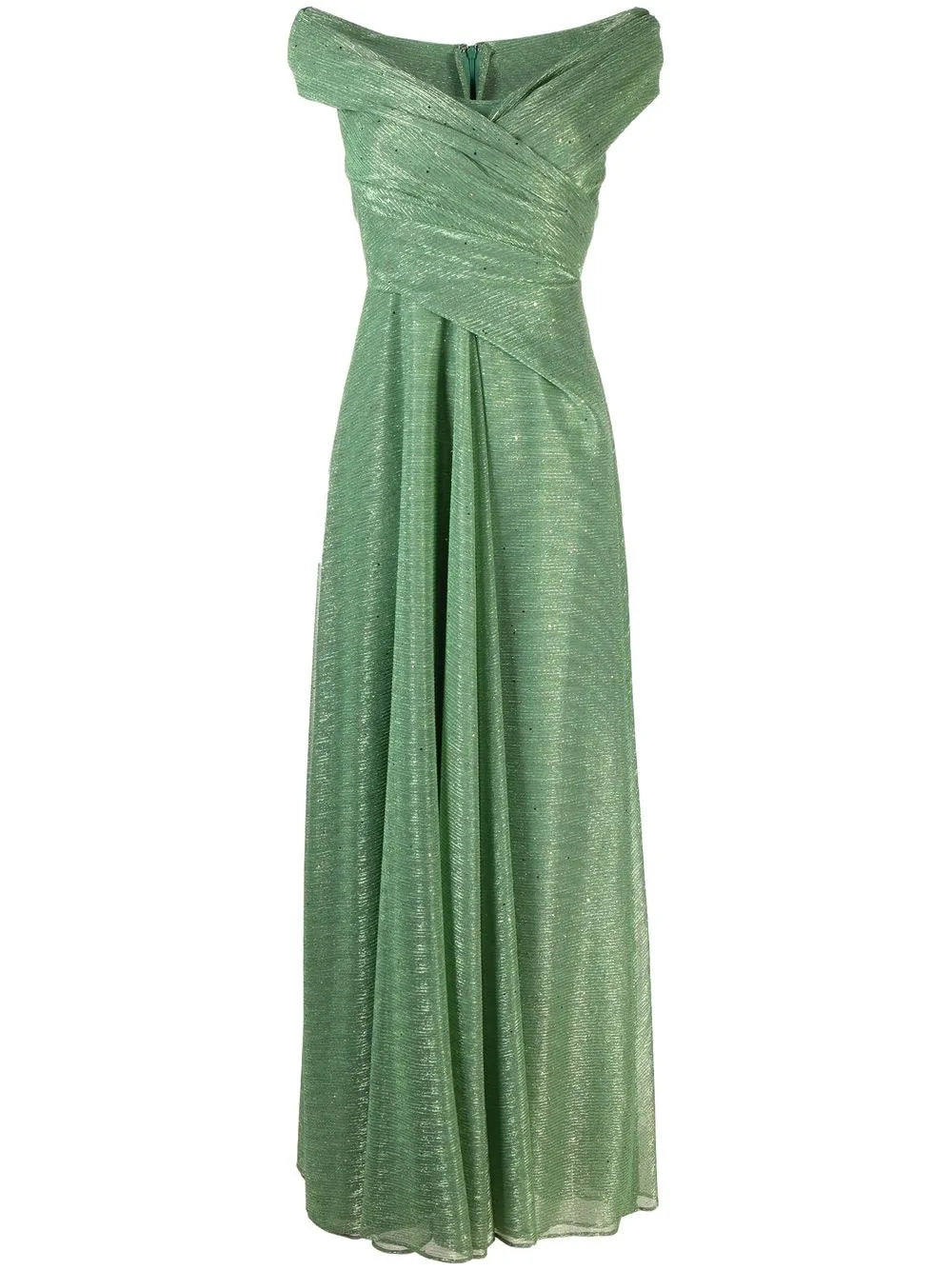 V-Neck Draped Gown