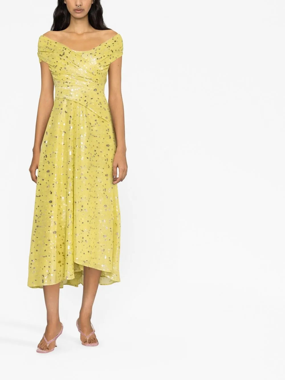 Off-Shoulder Midi Dress