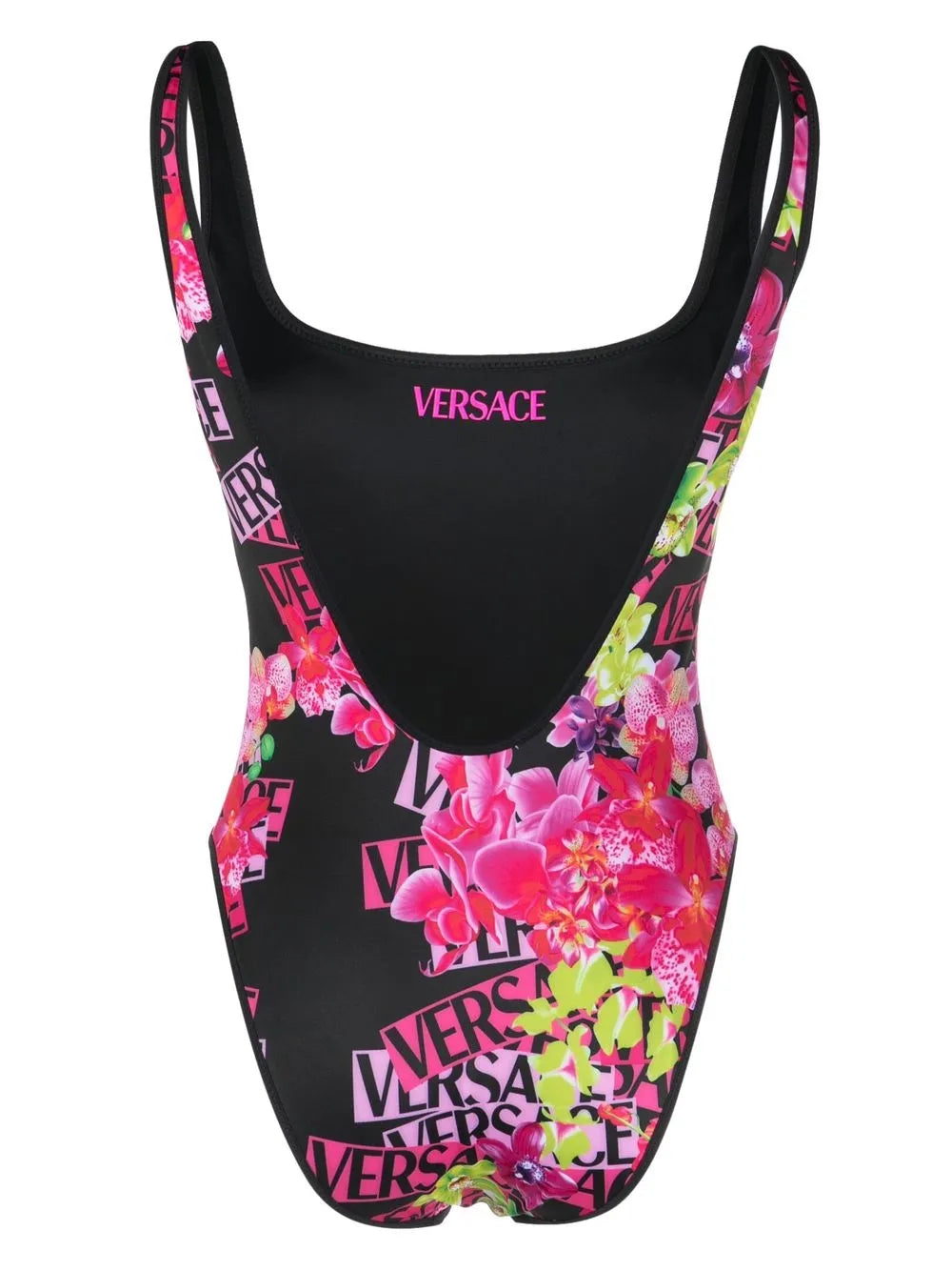 Logo-Print Scoop Swimsuit