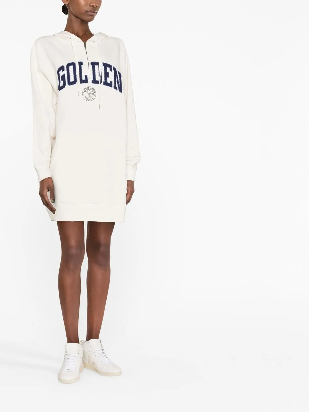 Logo Appliqué Hoodie Dress