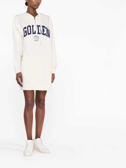 Logo Appliqué Hoodie Dress