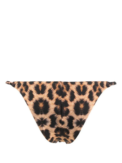 Leopard-Print Bikini Bottoms