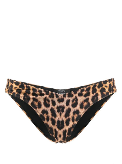 Leopard-Print Bikini Bottoms
