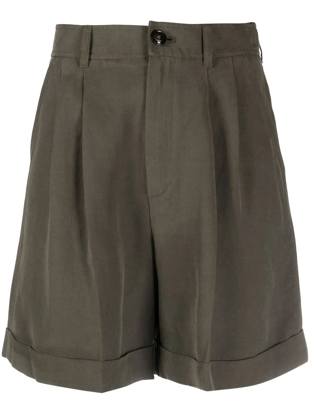 Pleated Turn-Up Shorts