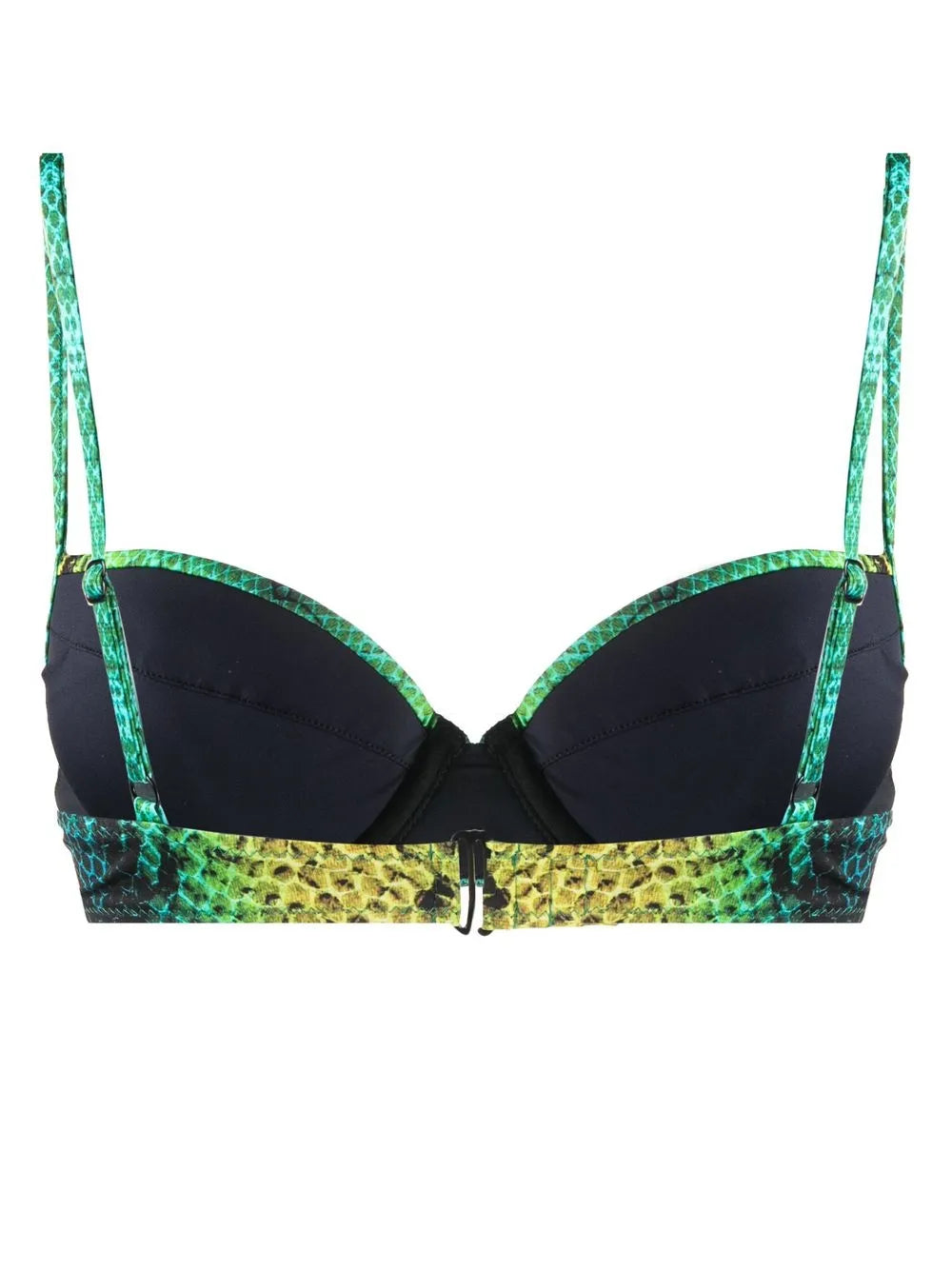 Snakeskin-Print Bikini Top