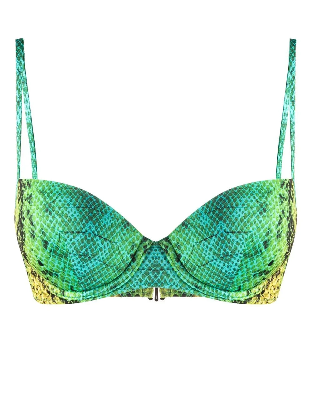 Snakeskin-Print Bikini Top