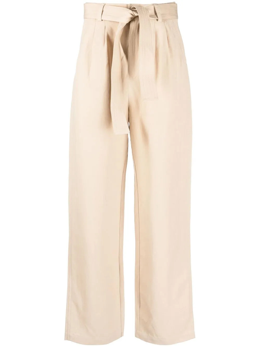 Tie-Up-Belt Wide-Leg Trousers
