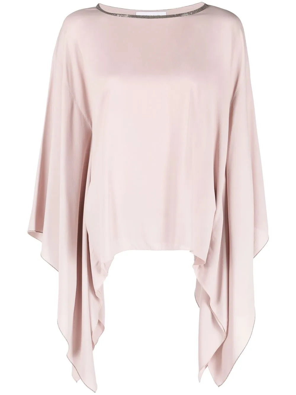 Draped-Sleeve Blouse