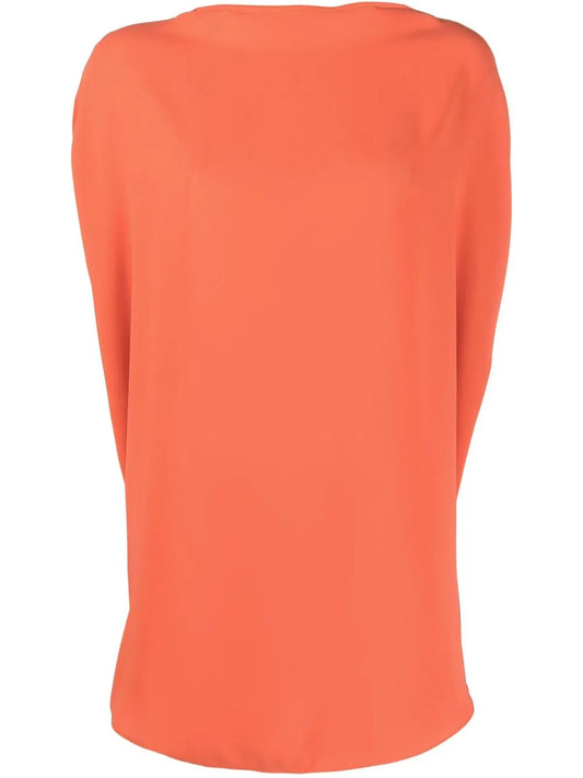 Mock-Neck Sleeveless Blouse