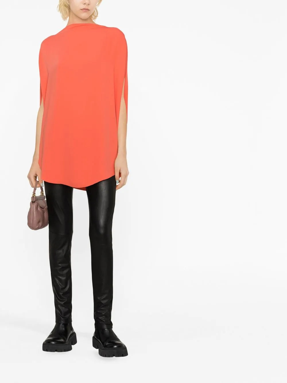 Mock-Neck Sleeveless Blouse